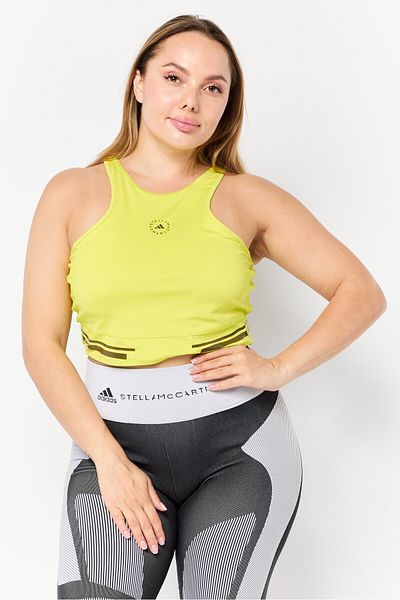 adidas by Stella McCartney Women Sportswear Fit Sleeveless Running Crop Top, Apple Green