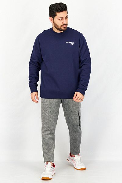 New Balance Men Sportswear Fit Brand Logo Sweatshirt, Navy