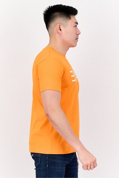 Esprit Men Crew Neck Short Sleeves Graphic T-shirt, Neon Orange