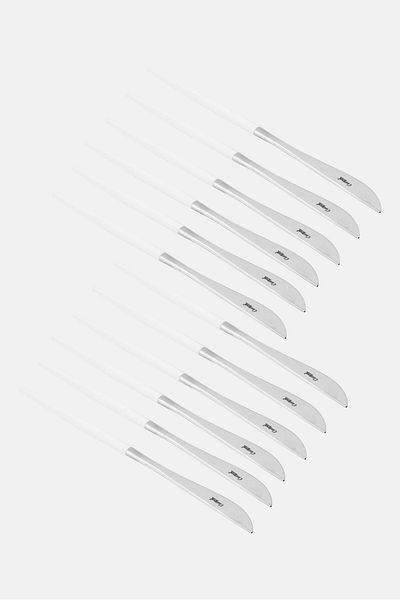 Cutipol 12 Pieces Goa Dinner Knife Set, White/silver