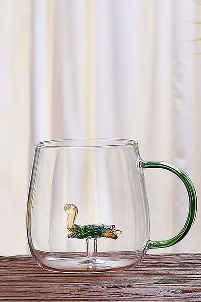 Jenisa Borosilicate Glass Turtle Figured Mug 400 ml Glass