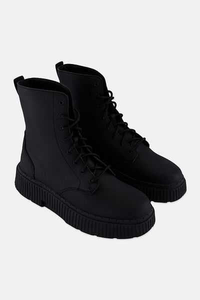Puma Women Dinara Lace Up Outdoor Boots, Black