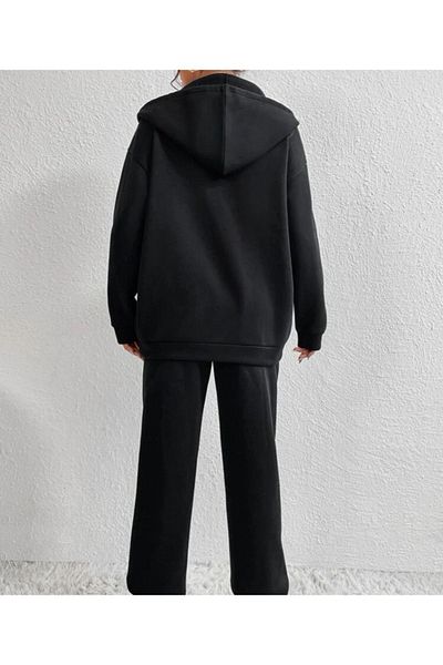VBSVİBES Set cardigan negru cu glugă Sierra Nevada