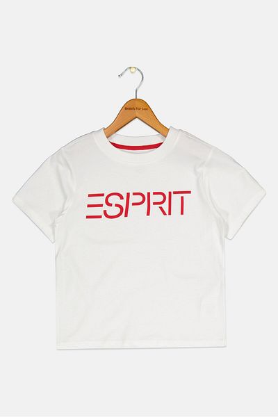 Esprit Kids Boy Short Sleeves Brand Logo T-shirt, White
