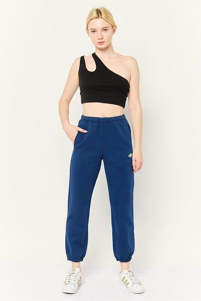 Esprit Women Regular Fit Embroidered Logo Sweatpants, Blue