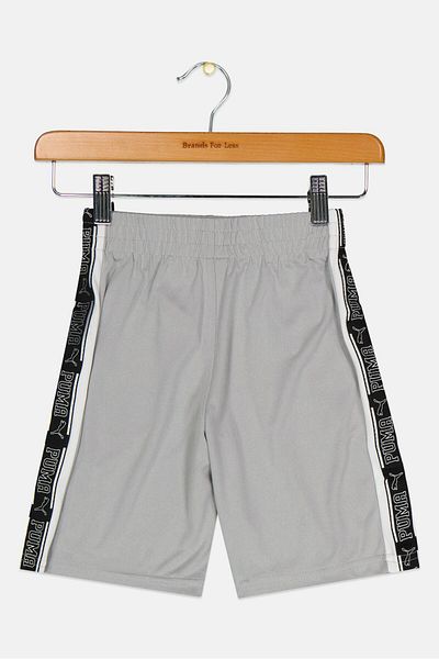 Puma Kids Boy Brand Logo Sports Shorts, Grey