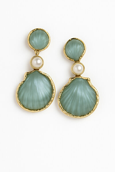 Vi store Mavi Sedefli Midye Küpe