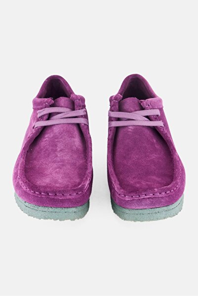 CLARKS Men Stranded Wallabee Lace Up Casual Shoes, Purple