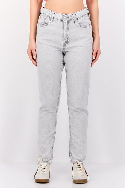 Esprit Women Regular Fit Washed No Stretch Jeans, Grey Light Wash