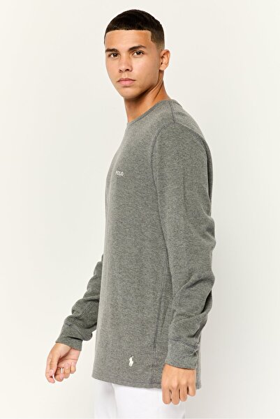 Polo Ralph Lauren Men Crew Neck Embroidered Logo Long Sleeves Sweatshirt, Grey