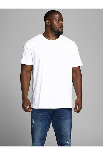 Jack & Jones Ανδρικό λευκό μπλουζάκι - Jjeorganic Basic SS O-Neck Noos Pls