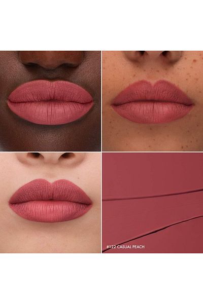 SEPHORA COLLECTION Cream Lip Stain 10HR Liquid Lipstick 122 Casual Peach - Matte Peachy Pink 5ml