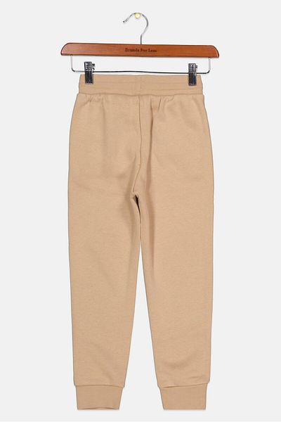 adidas Kids Girl Sport Fit Drawstring Outdoor Sweatpants, Beige
