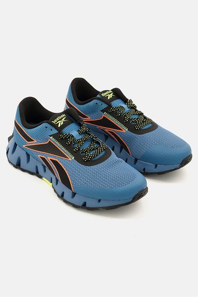 Reebok Men Zig Dynamica 2 Adventure Lace Up Running Shoes, Teal Blue/Black