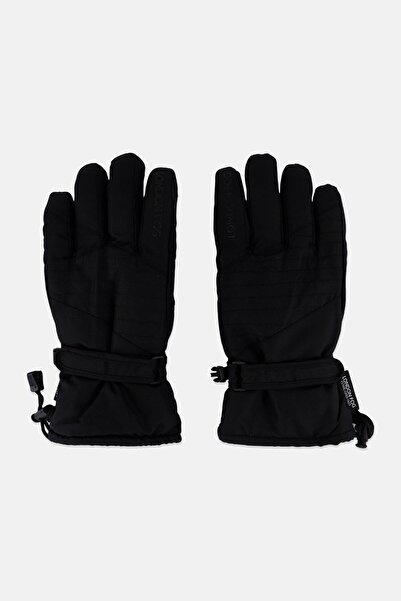 London Fog قفازات نسائية بشعار العلامة التجارية، باللون الأسود