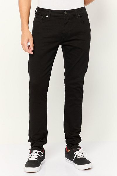 Riders by Lee Women Skinny Fit Solid Stretchable Jeans, Black