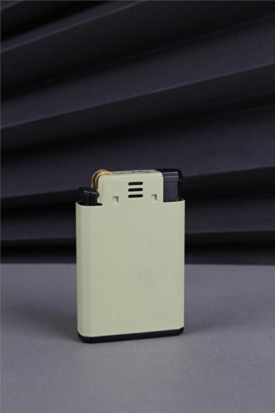 Silvio Monetti Çift Alevli Özel Tasarım Pürmüz ve Normal Ateş Yeşil Gazlı Çak...