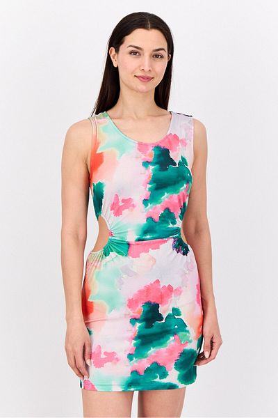 Threadbare Women Tie Dye Mini Beach Dress, Multicolor