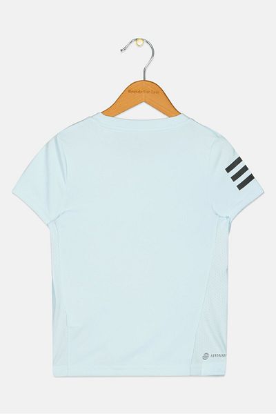 adidas Kids Girl Sportswear Fit Short Sleeve Outdoor Top, Light Blue