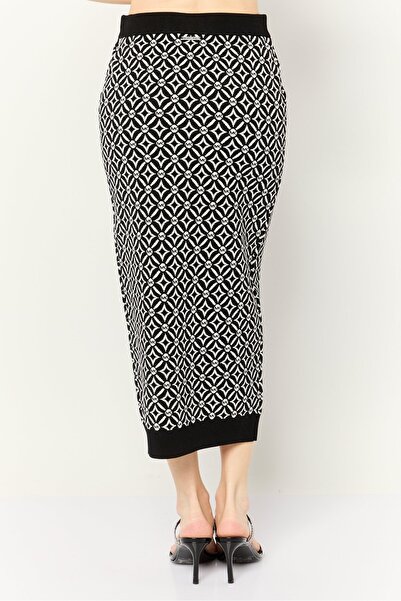 Michael Kors Women Brand Logo Midi Pencil Skirt, Black