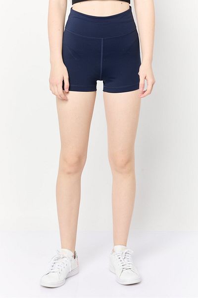 Esprit Women Brand Logo High Rise Basic Shorts, Navy Blue