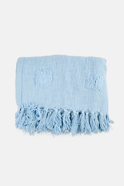 VCNY Home Textured Throws 50 In X 60 In Cm, Light Blue