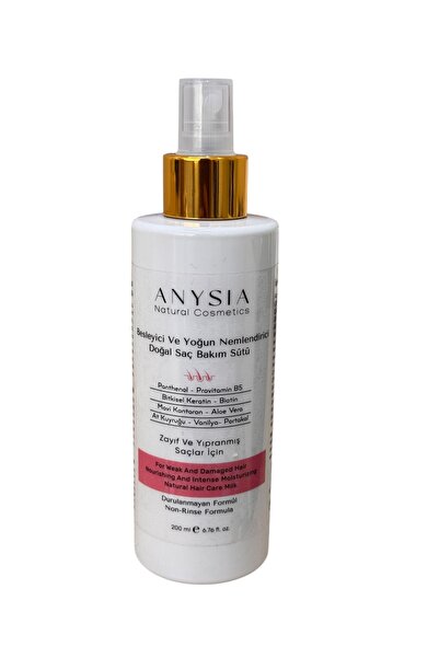 ANYSİA NATURAL Besleyici ve Yoğun Nemlendirici Doğal Saç Bakım Sütü