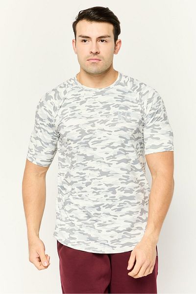 Kenneth Cole Men Crew Neck Long Sleeve Camouflage T Shirt, Multicolor