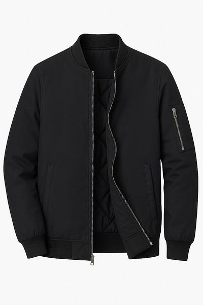 Moderk Unisex Μαύρο Bomber Basic College Jacket