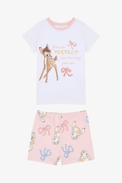 Penti Bambi Optic Weißes Pyjama-Set für Mädchen