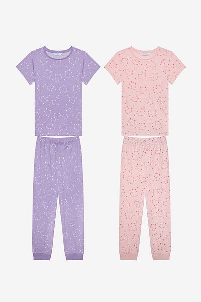 Penti 2-teiliges mehrfarbiges Pyjama-Set „Heart Star“ für Mädchen