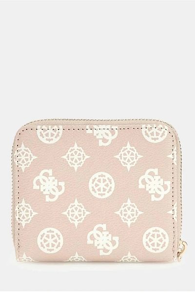 Guess Laurel Slg Small Zip Around Women's Beige Wallet Swpg8500137-Sdl