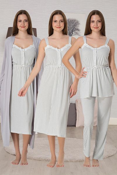 lohusahamile Gray Maternity Maternity Set of 4 with Straps