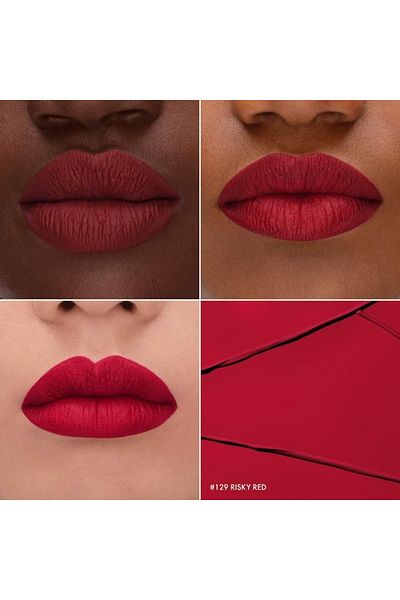 SEPHORA COLLECTION Cream Lip Stain - Matte Liquid Lipstick 129 Risky Red - Matte Cool Tone Red 5ml