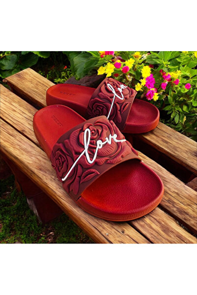 GEZER Rose Embossed Non-Slip Sole Slippers. Pool Sea Bathroom Balcony Terrace Home and Street Slippers