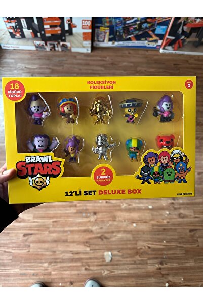 Cici Oyuncak Brawl Stars 12 li Deluxe Paket Çocuk Koleksiyon Figürleri PMI Li...