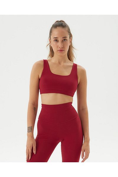 Ayma Active Sangria Organic Cotton Low Back Bra Backless Yoga Sports Bra