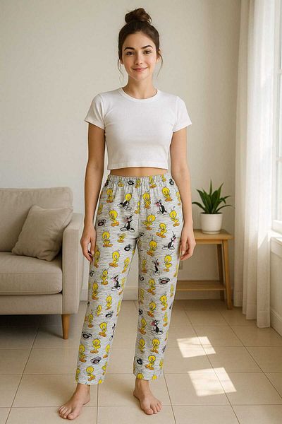 gigigiyim Sylvester and Tweety Printed Women's Pajama Bottoms