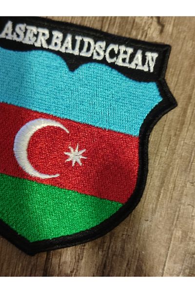 Özden Nakış Azerbaijani Flag Patch and Embroidery