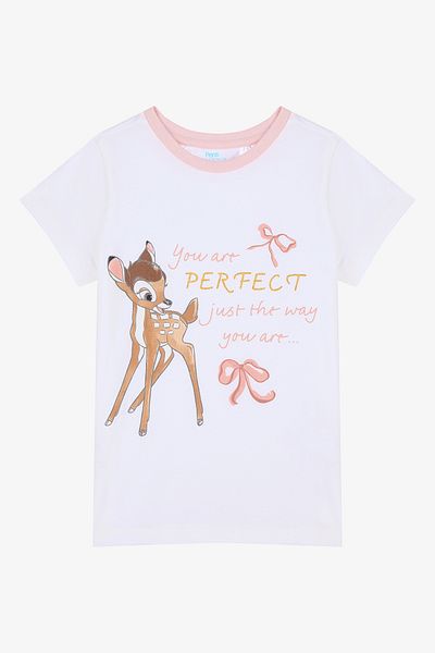 Penti Bambi Optic Weißes Pyjama-Set für Mädchen