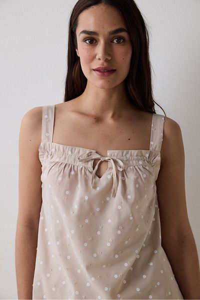 Penti Lucy Beige Pajama Set z beżowymi spodenkami