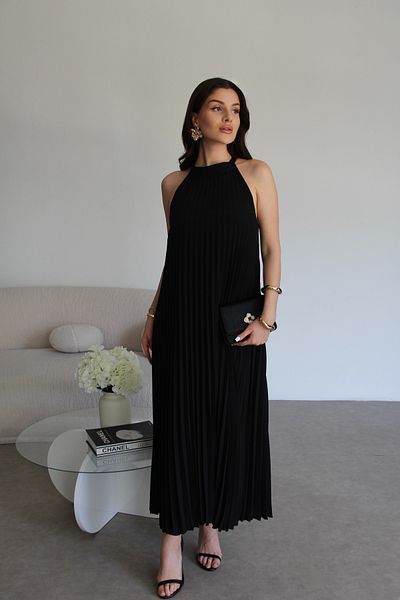Julidress Rochie plisată premium cu decolteu lung