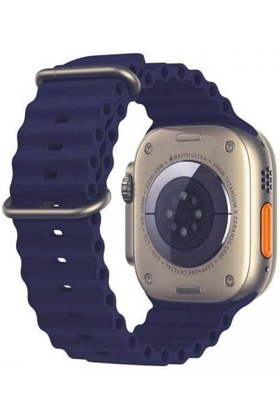 Pawa -London Ocean Silicone Apple Watch Strap Compatible with 42/44/45/49mm Blue