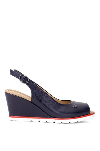 Pierre Cardin Genuine Leather Padded Sole Open Back Comfortable Summer Sandals