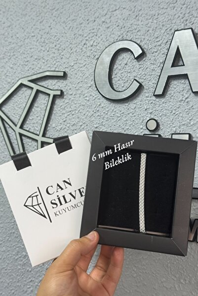 CAN SİLVER 925 Ayar Gümüş Hasır Bileklik 6 mm-İtalyan Hasır Bileklik