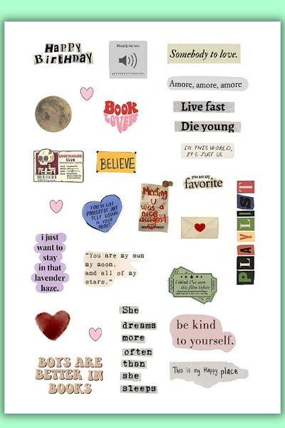 birikiyedi Vintage Planner Sticker Suitable for Planner Agenda Bullet Journal