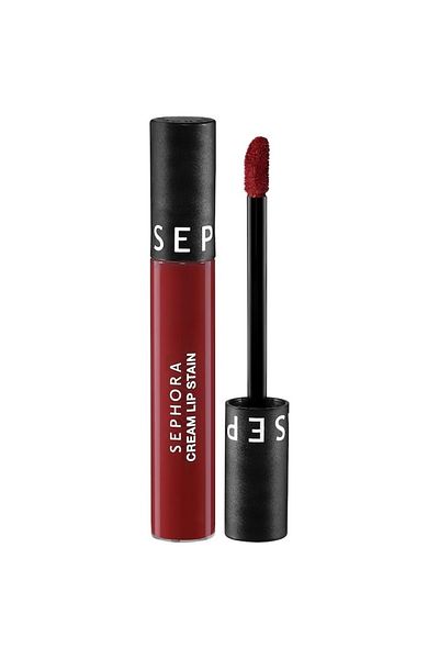 SEPHORA COLLECTION Cream Lip Stain - Matte Liquid Lipstick 130 Naughty Burgundy - Matte Bright Burgu