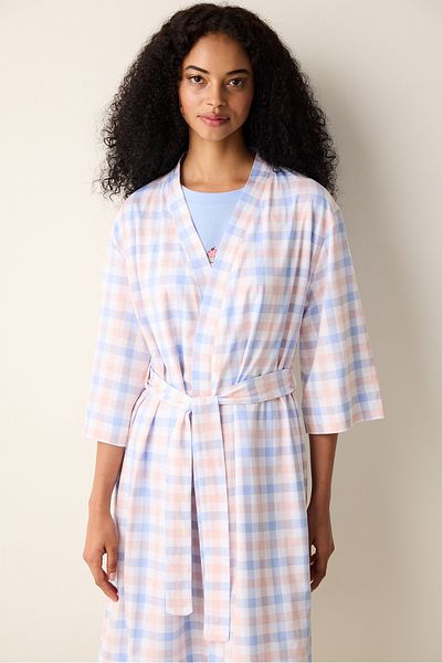 Penti Mehrfarbiger Morgenmantel „Joyful Gingham“ aus Baumwolle