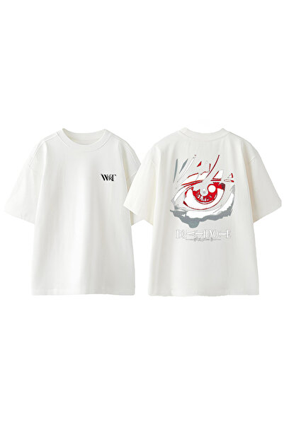 THEWERT Death Note Kira dizajn ruksaka sa očima Štampano Pamuk beli Oversize ...