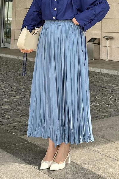 lamelif Fusta Hijab Căptușită - Indigo